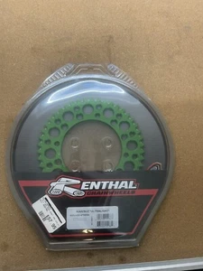 Renthal Aluminum Rear Sprocket 47T Green Kawasaki KX85 KX80 KX100 KX80 1986-2023 - Picture 1 of 2