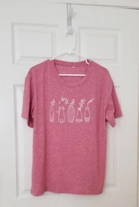 Brand new 80's vintage minimalistic floral printed shirt. Size: XL Color:  Rose - Picture 1 of 1