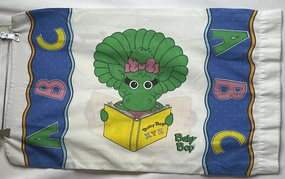 Funda de almohada vintage Baby Bop Barney & Sheet ABC azul púrpura Foto 1 de 4