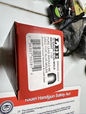 Lee Precision 1-Cavity Shotshell Slug Bullet Mold 12 Gauge 1 oz   # 90281  New! - Image 1 of 2