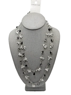 NUEVO Collar Estación Coldwater Creek CRISTAL DE NIEVE Acento Blanco Declaración Nuevo con Etiquetas 46" Foto 1 de 4