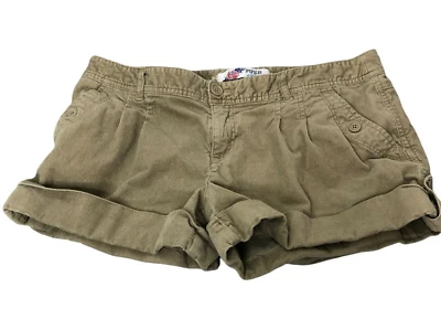 Piper & Blue Corduroy Shorts Womens Juniors 11 Daisy Dukes Cuffs Pleated Front - Image 1 of 4