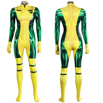 X-men 97 Rogue Anna Marie Jumpsuit Cosplay Costume Woman Jacket Outfit Halloween Foto 1 de 4