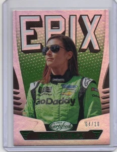 2018 Panini Certificato Racing Danica Patrick Green EPIX 04/10 - Foto 1 di 2