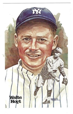 1981 Perez Steele Hall of Fame Postcard #113 Waite Hoyt 02501/10000 Cover