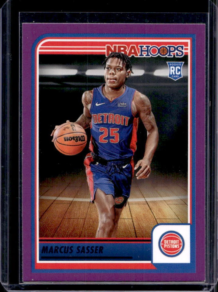 2023-24 Panini NBA Hoops Marcus Sasser Purple Rookie RC #260 Detroit Pistons