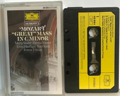Mozart: Great Mass in C Minor - Stader (Cassette Tape Deutsche Grammophon) *VG* - Image 1 of 2