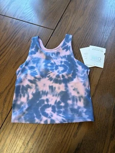 athleta girl girls printed long distance bra NWT M 8-10 - Picture 1 of 3