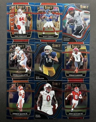 2022 Panini Select Draft Picks Rookie Cards Lot of 9 - Field Level - Concourse - Image 1 of 4
