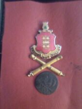 1st Artillery 1812 Button, WWII Collar Brass & DUI in Riker Case for Display
