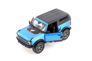5438DFB 2022 BY KINSMART Ford Bronco Hard Top 1:34 Scale Diecast  Blue (NO BOX)