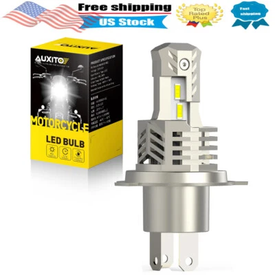 All in1 LED Headlight High & Low Beam 6000K Bulb H4 Motorcycle Super Bright 9003 - Image 1 of 4