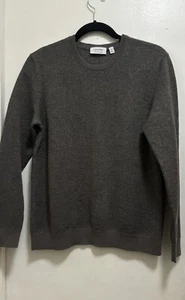 Calvin Klein Wool Blend Brown Dyed Yarn Crew Neck Pullover Knit Sweater Boys XL - Picture 1 of 8
