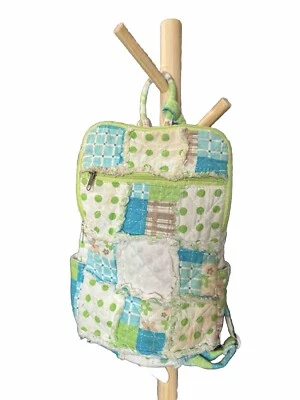 Mochila de trapo deshilachada hecha a mano Hobo Peace Foto 1 de 4