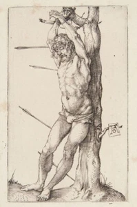 Poster Decoration Home interior wall art design drawing St.Sebastian 7X11 inch - Picture 1 of 2