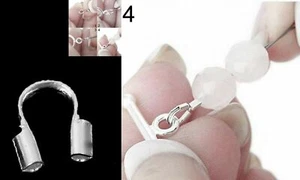 4 mm Sterlingsilber plattiert Quetschdraht Schutz Wächter Schutz Fundstücke Abdeckung - Bild 1 von 12