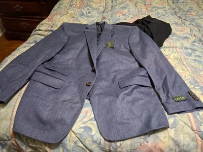 NEW RALPH LAUREN BLAZER 42S SILK WOOL LUXURY FABRIC $400 FRENCH BLUE - Image 1 of 4