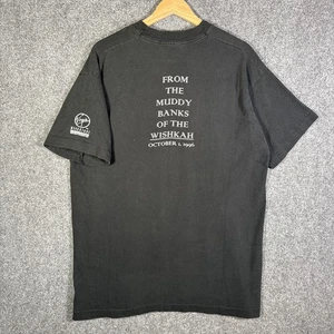 Vintage Nirvana Shirt XL Black 90s Kurt 1996 Virgin Muddy Banks Of The Wishkah - Picture 1 of 7