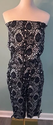 Mono Chesley para mujer talla L negro blanco sin tirantes Foto 1 de 4