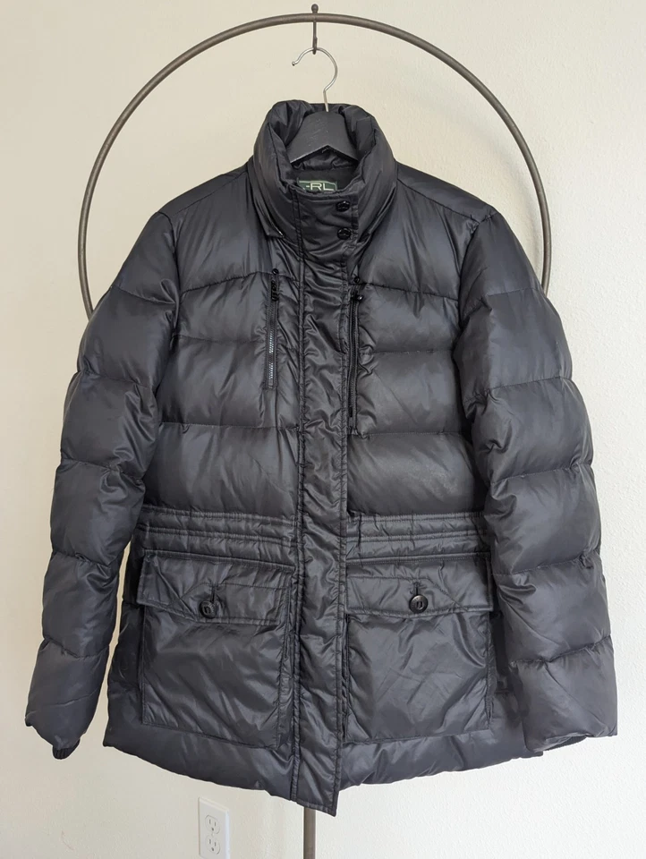 Женские Ralph Lauren активный черный вниз пуховик Куртка Пальто Sz маленький - Изображение 1 из 4