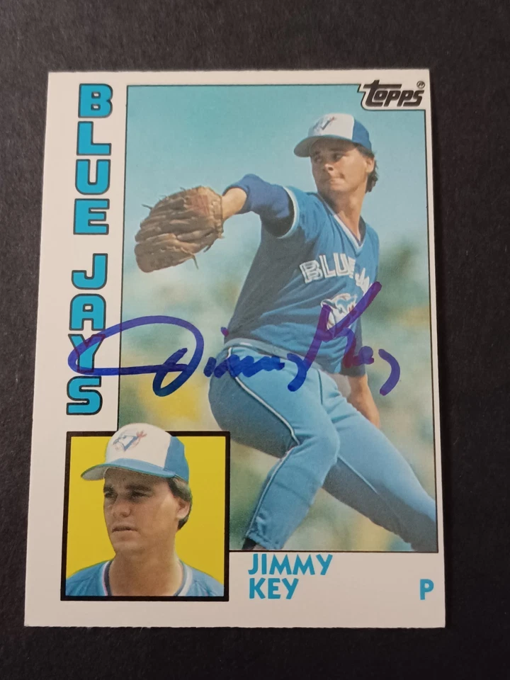 Topps negociado 1984 firmado por Jimmy Key - Azulejos - Autografiado Foto 1 de 1