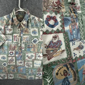 Reyn Spooner Mele Kalikimaka Limited Issue Shirt XL USA Christmas 2002 Santa - Picture 1 of 14
