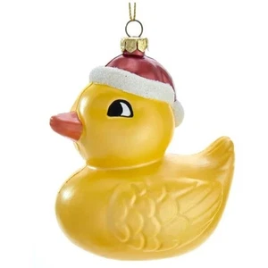 Adorno de árbol de Navidad de plástico de pato amarillo D3677 nuevo - Imagen 1 de 1