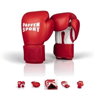 Paffen Sport PRO KLETT Boxhandschuhe rot, 10-18Oz. Boxen, Kickboxen, Muay Thai - Bild 1 von 2