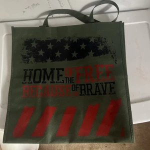 Home Of The Free - American Freedom wiederverwendbare Tragetasche 14,5 x 14,5 x 6,5 Neu - Bild 1 von 2