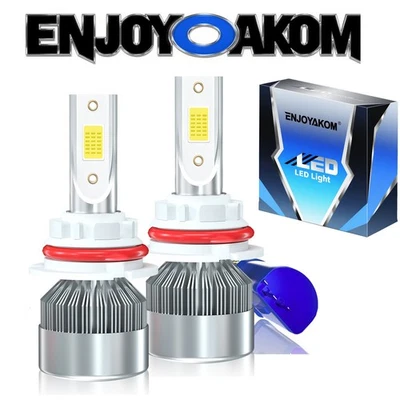 9004 For Hyundai Elantra 1992-1995 LED Headlight Bulbs High Low Beam 6000K White - Image 1 of 4