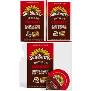 3 Sonnenbutter für unterwegs, Sonnenblumenkernbutter, cremig, 1,5 oz, 6 Ct - Bild 1 von 6
