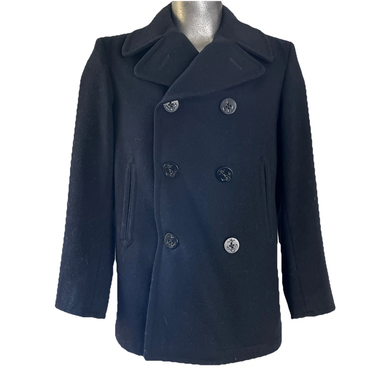 Navy Issue Pea Coat In Men's Coats & Jackets for sale | eBay