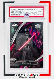 DARTH VADER PSA 9 2024 Topps Star Wars Chrome Black #20 Animated 5/10 POP 1 丶 - Picture 1 of 2