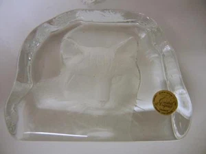 Art Collection J.C.Durand & Cie Figur Made in France Eiswürfel 24% Kristall Katze - Bild 1 von 8