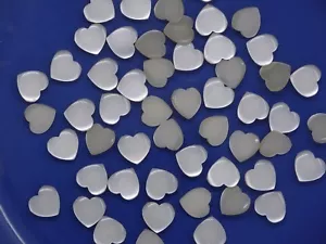 Vintage White Opaque Heart Shark Buttone 14mm Lot of 40 AA1 - Picture 1 of 7