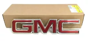 GMC Terrain Acadia front grille red Nameplate Emblem Badge new OEM 23456058 - Picture 1 of 4