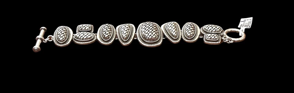 Brighton Ferrara Artisan Bold Two tone Link Bracelet Nes