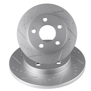 Slot Rear Brake Rotors Discs 2PCS For Buick Lacrosse V6 2008 - 2009 - Picture 1 of 6
