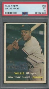 Willie Mays 1957 Topps #10 - PSA 5 - Hall of Fame Slugger - Bild 1 von 2
