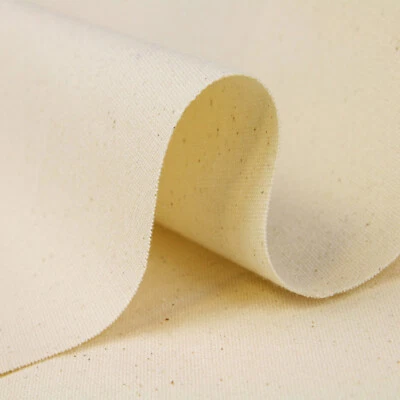 Calico Fabric 100% Cotton Natural Undyed Unbleached Medium Weight 150cm Wide - Image 1 of 2