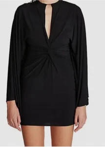 346 $ Halston Damen schwarz Stretch-Jersey Minikleid Größe 14 - Bild 1 von 6