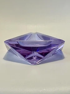 Vintage Moser Art Deco Cut Crystal Ashtray, Six Sided Alexandrite/Neodymium - Picture 1 of 11