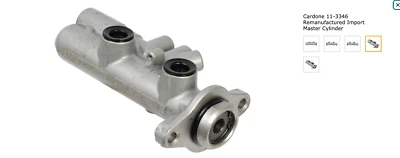 Cilindro maestro de freno Cardone 11-3346 para 1995-2000 Lexus SC300 SC400 Foto 1 de 3
