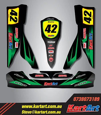 Tony Kart OTK M2  full custom KART ART sticker kit THUNDER STYLE / graphics  - image 1 of 3