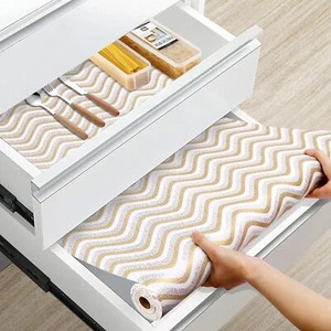 Shelf Liner for Kitchen Cabinets 15 inch - Easy to Cut Drawer Mat 15" x 180 I... - Picture 1 of 9
