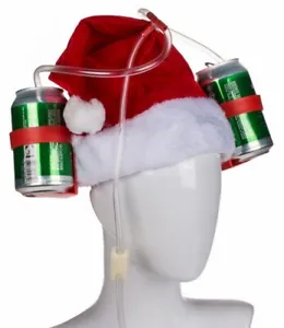 Beer helmet beer drinking helmet mobile minibar beer helmet Santa 30 cm