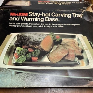 Maxim Stay Hot Carving Tray and Warming Base New - Picture 1 of 11