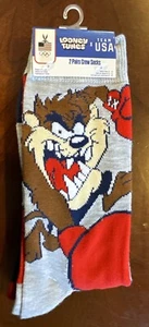 Team USA Olympische Spiele Thema Looney Tunes Bugs Taz Daffy Crew-Socken 2 Paar neu - Bild 1 von 2