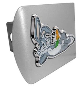 Bugs Bunny Brushed Chrome Metal Hitch Cover (Officially Licensed Product) - Picture 1 of 3
