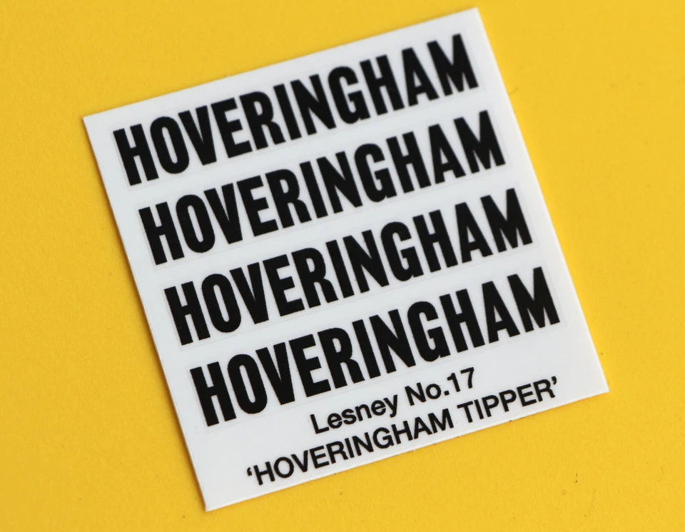 Lesney No.17 HOVERINGHAM TIPPER replacement sticker decal set - Image 1 of 1